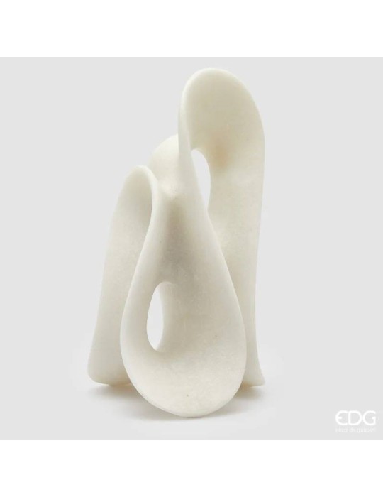Scultura Fluid Design Ivory in Ceramica Avorio...