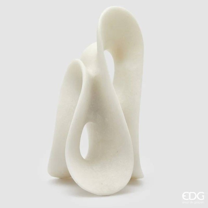 EDG Scultura Fluid Design ceramica avorio alta 39 cm