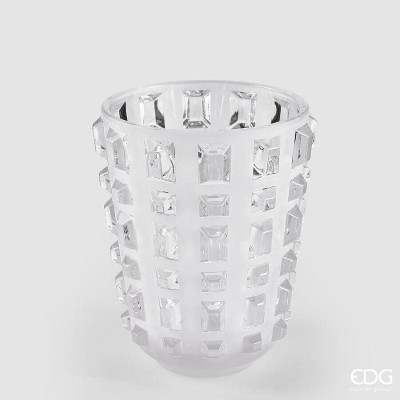 Enzo De Gasperi – Vaso Gemme Piccolo in Vetro Bianco (h...