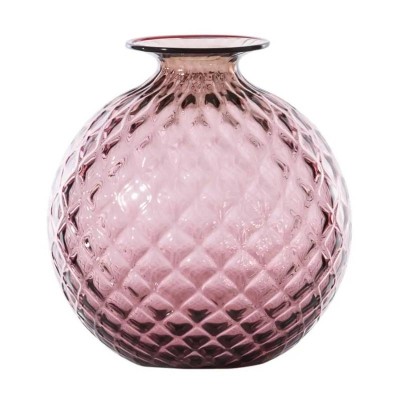 Venini - Vaso Monofiori Balloton Ametista H 16,5 cm in...