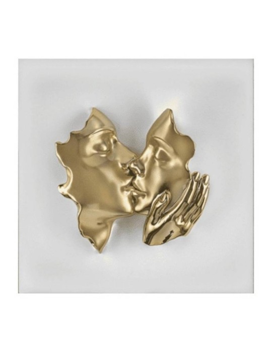 Quadro Bacio Bianco e Oro Bongelli Preziosi 50x50 cm