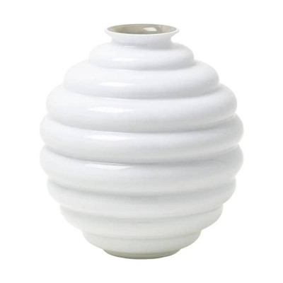 Vaso Venini Deco H24,5 cm - Colore Snow in Vetro di Murano