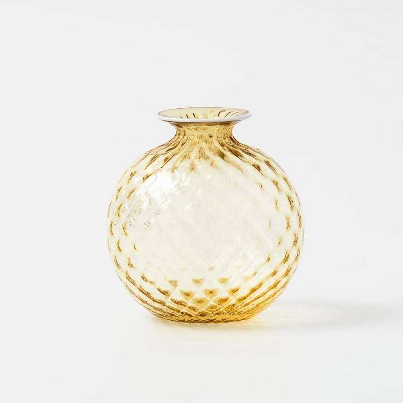 Vaso Venini Monofiore Balloton H20,5 cm - Burro...