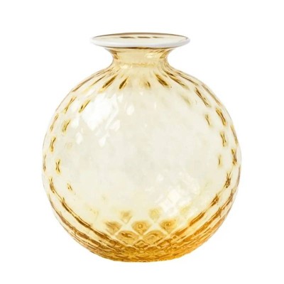 Vaso Venini Monofiore Balloton H20,5 cm - Burro e...