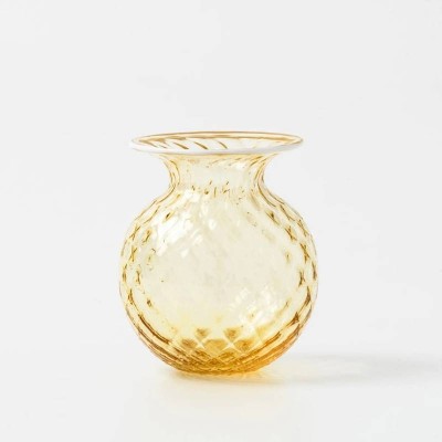 Vaso Venini Balloton Fiori H24 cm - Burro e Cristallo in... 2
