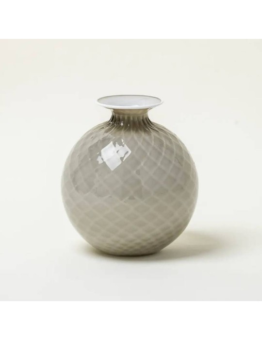 Vaso Venini Monofiore Balloton H20,5 cm - Snow...