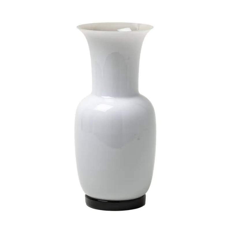 Vaso Venini Opalino H36 cm - Colore Snow in Vetro di Murano