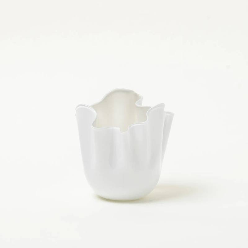 Vaso Fazzoletto H24 Venini – Color Snow in...