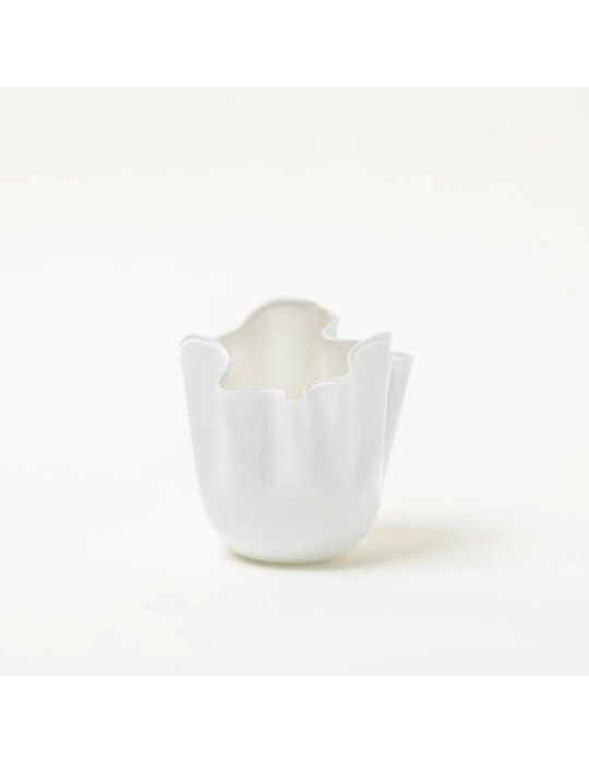 Vaso Fazzoletto H24 Venini – Color Snow in...