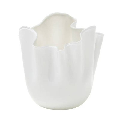 Vaso Fazzoletto H13,5 cm Venini – Color Snow in Vetro di...