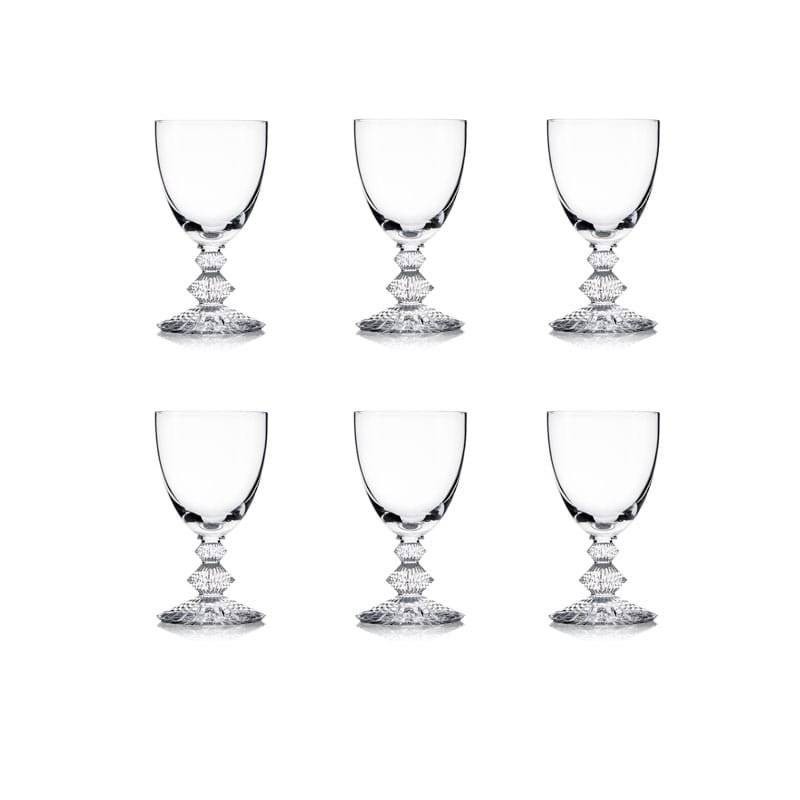 Rogaska Set 6 Calici Vino Windsor h 14,8 cm in Pregiato Cristallo