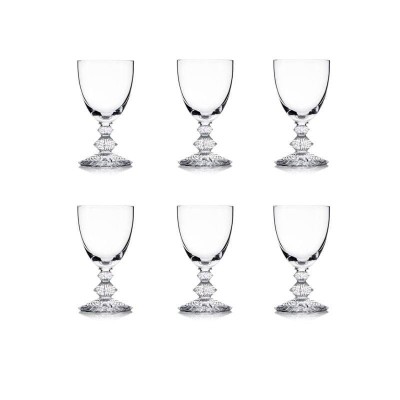 Rogaska Set 6 Calici Acqua Windsor h 12,5 cm in Pregiato...