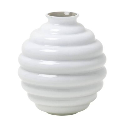 Venini Vaso Decò H29 cm in Vetro di Murano Snow – Design...