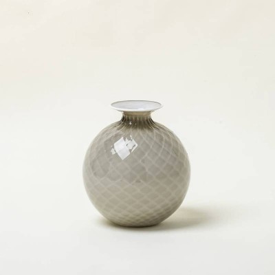 Venini Vaso Monofiore Balloton H16,5 cm Snow e Cristallo... 2