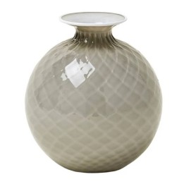 Venini Monofiori Balloton snow e trasparente alto 24,5 cm