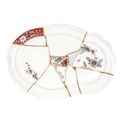 Seletti - vassoio in porcellana Kintsugi
