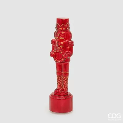 EDG Decoro Natalizio Soldatino Twist in Vetro con Musica,...