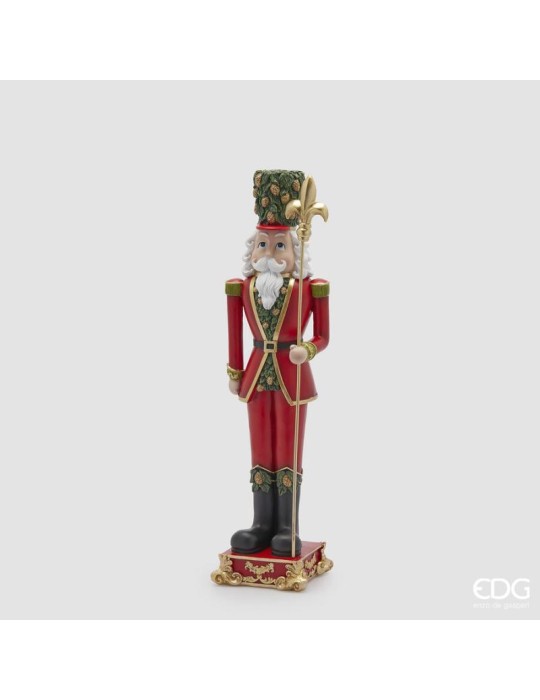 Decoro Soldatino Schiaccianoci H51.5 cm Verde/Rosso - Enzo De Gasperi