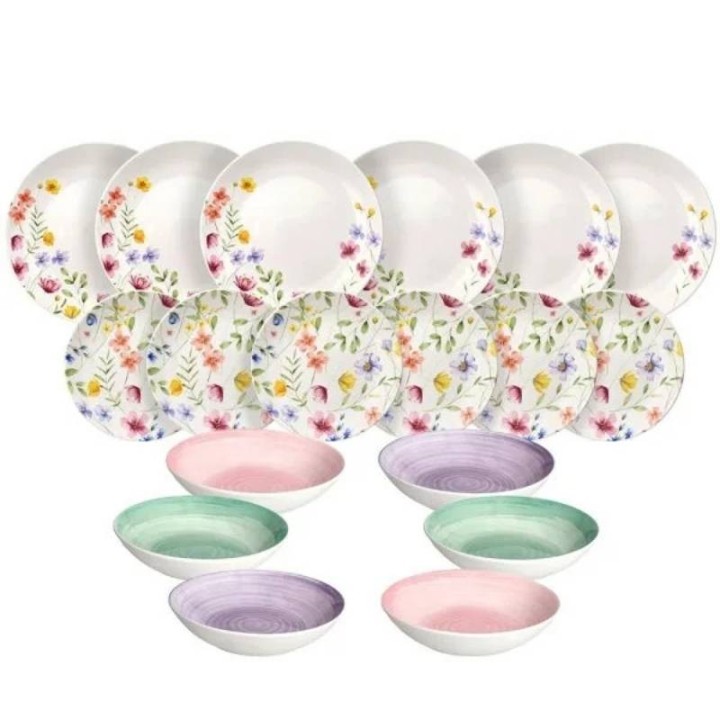 Tognana Servizio di piatti Madison Petals 18 pezzi