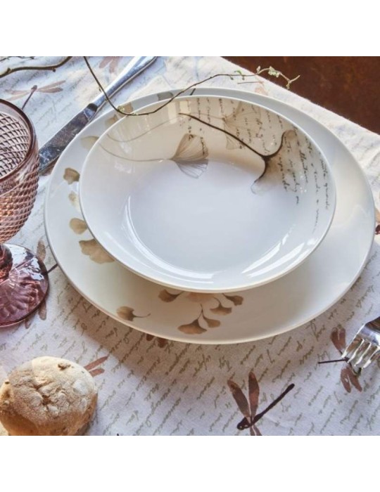 Servizio Piatti 18 Pezzi Poesia Beige Tognana...