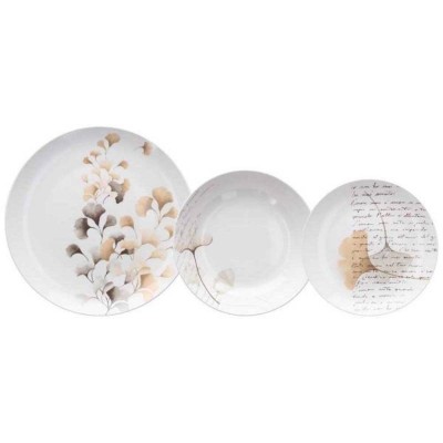 Servizio Piatti 18 Pezzi Poesia Beige Tognana in...