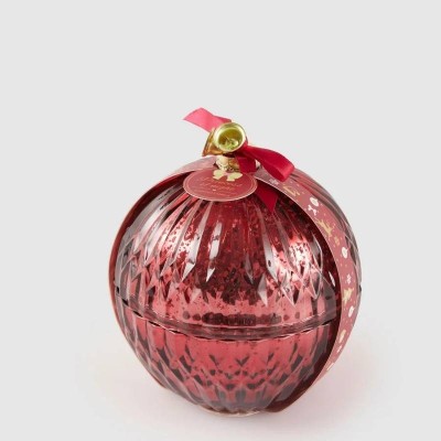 EDG Candela Profumata Sfera di Natale 13 cm Rosso -...