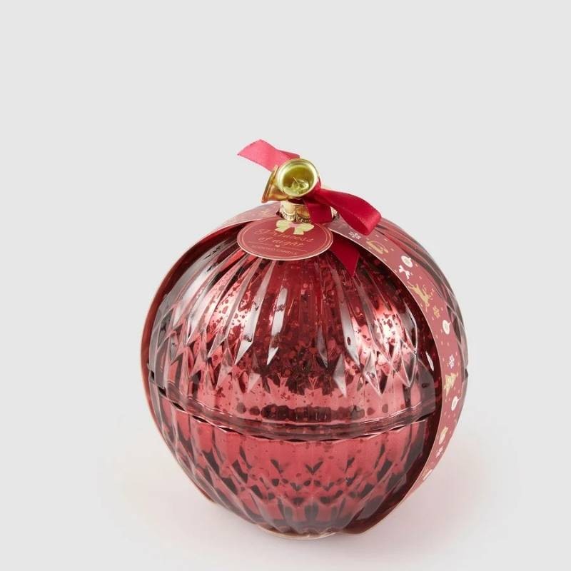 EDG Candela Profumata Sfera di Natale 13 cm Rosso - Princess of Night