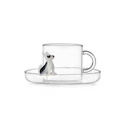 Tazza da Tè con Piattino Bull Terrier Dogs Ichendorf...