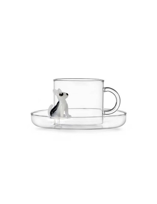 Tazza da Tè con Piattino Bull Terrier Dogs Ichendorf Milano – Design Alessandra Baldereschi