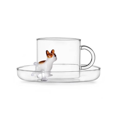 Tazza da Tè con Piattino French Bulldog Dogs Ichendorf...