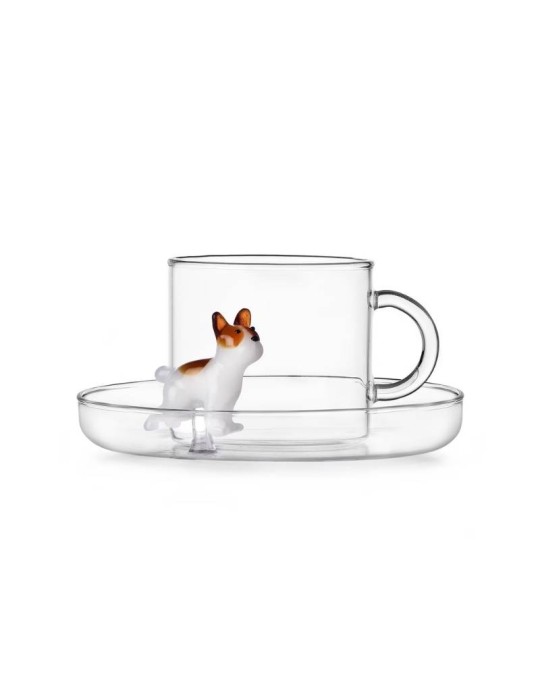 Tazza da Tè con Piattino French Bulldog Dogs Ichendorf Milano – Design Alessandra Baldereschi