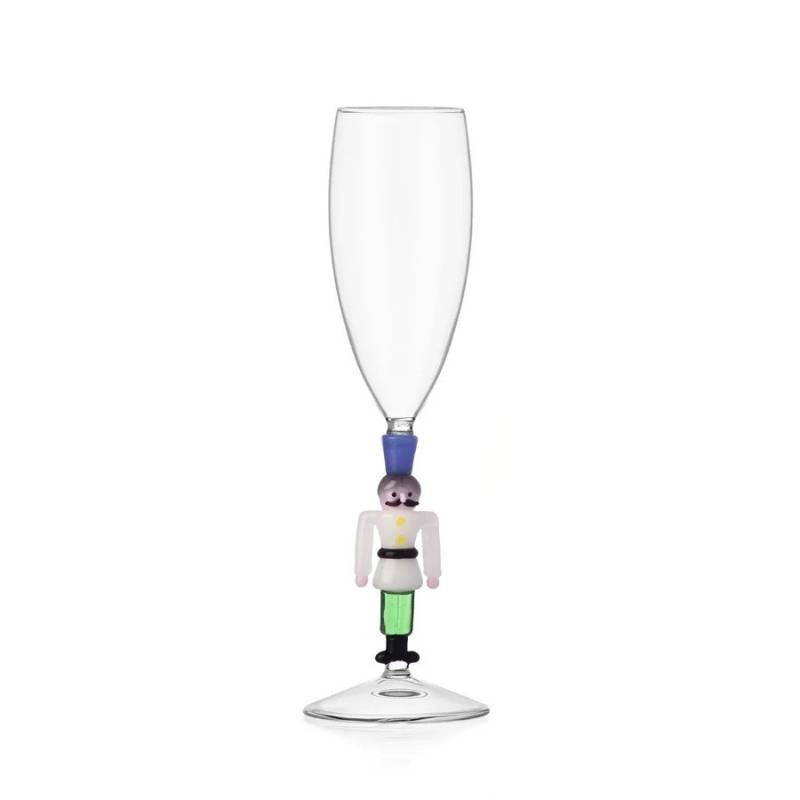 Schiaccianoci Flute Soldatino in Vetro Borosilicato Ichendorf Milano – Scultura Decorativa Natalizia