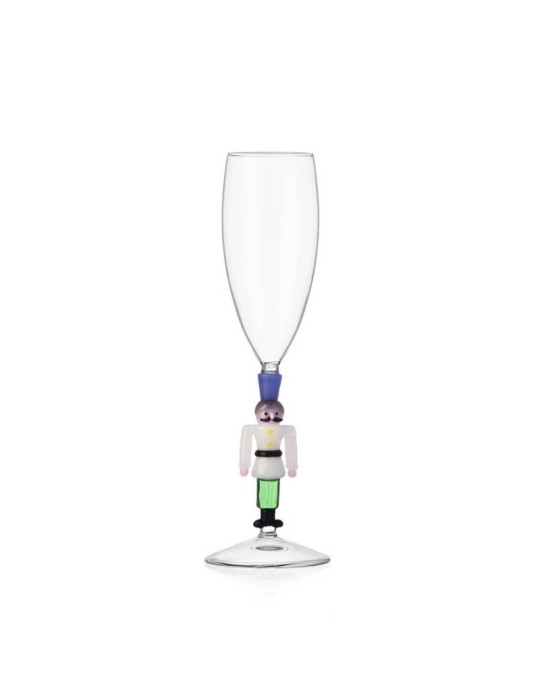 Schiaccianoci Flute Soldatino in Vetro Borosilicato Ichendorf Milano – Scultura Decorativa Natalizia
