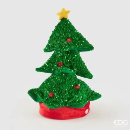 EDG Cappello a pino animato con LED e musica alto 41 cm