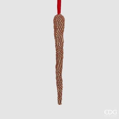 Enzo De Gasperi Addobbo Ghiacciolo Natalizio H23 cm – Rosso