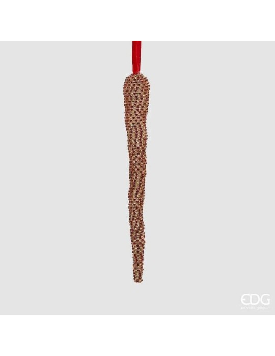 Enzo De Gasperi Addobbo Ghiacciolo Natalizio H23 cm – Rosso
