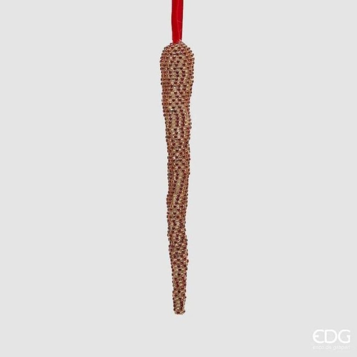 EDG Enzo De Gasperi Ghiacciolo da appendere rosso alto 23 cm