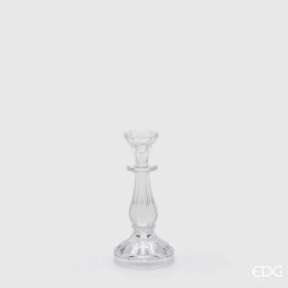 EDG Enzo De Gasperi Portacandela Crystal sinuoso alto 22 cm