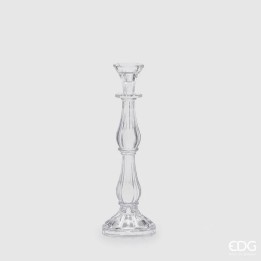 EDG Enzo De Gasperi Portacandela Crystal sinuoso alto 31 cm