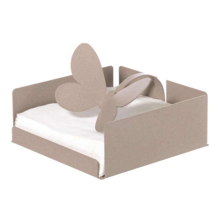 Arti e Mestieri Portatovaglioli Butterfly beige in metallo