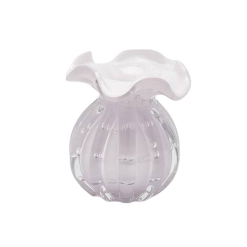 Enzo De Gasperi Vaso Sacchetto H12 cm D10 cm in Vetro Pink Waterproof