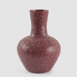 EDG Enzo De Gasperi Vaso anfora Crackle metallo rosa 38 cm