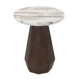 Richmond Tavolino Oberoy marmo e legno alto 45 cm