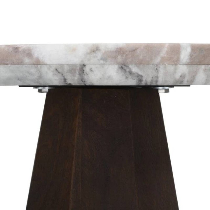 Richmond Tavolino Oberoy marmo e legno alto 45 cm