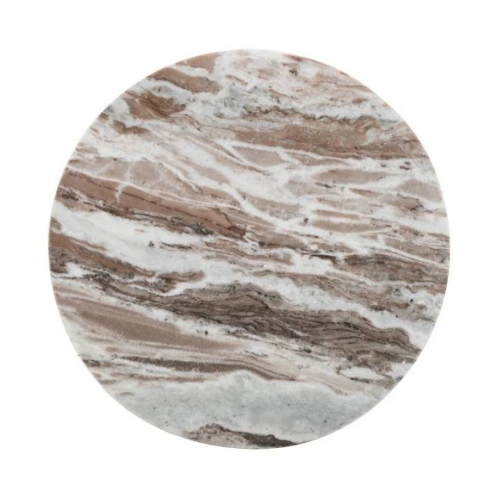 Richmond Tavolino Oberoy marmo e legno alto 45 cm