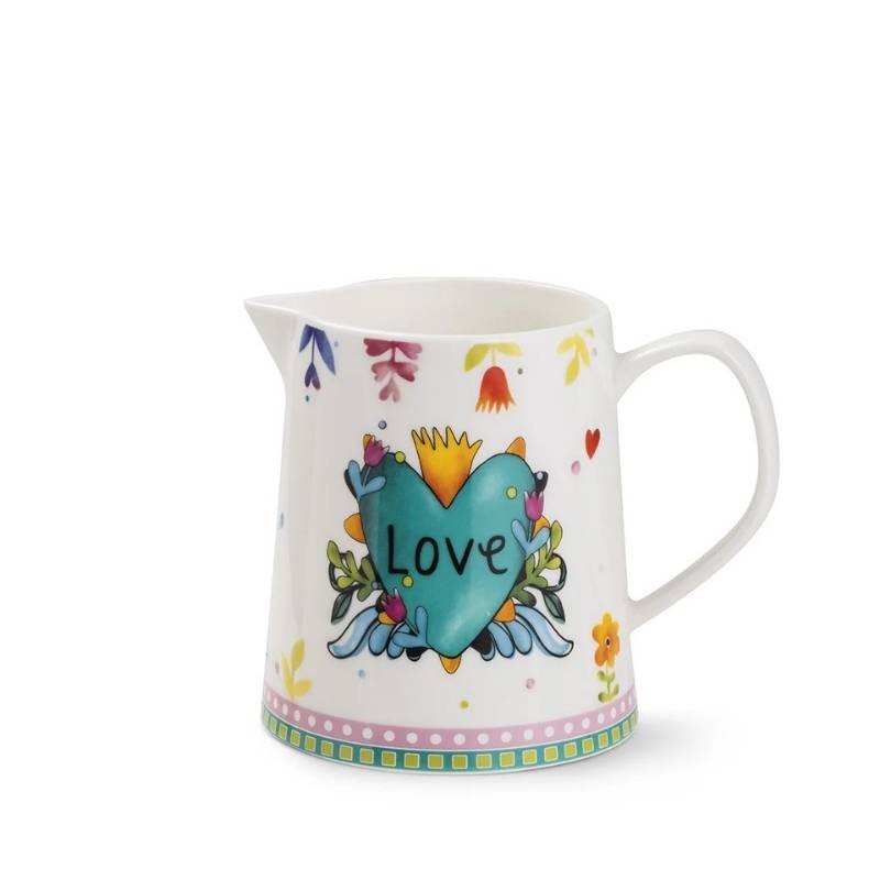 Lattiera Love Turchese 530 ml in New Bone China - Egan