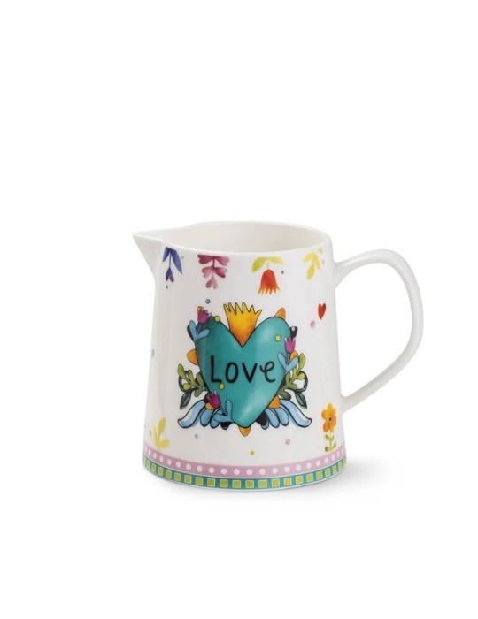 Lattiera Love Turchese 530 ml in New Bone China - Egan