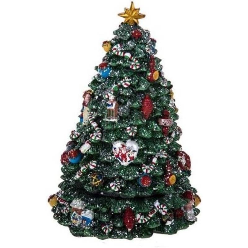 Carillon Albero di Natale Musica e Movimento Brandani H29,5cm