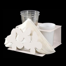 Arti e Mestieri - set tavola farfalle bianco
