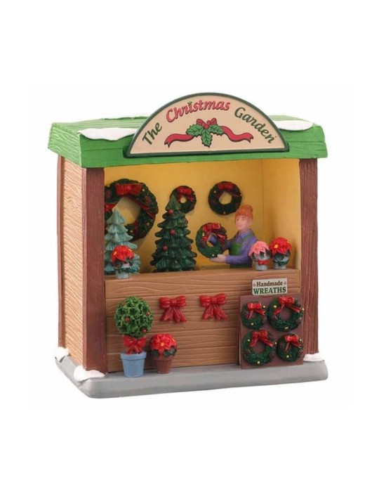 Lemax The Christmas Garden 14908 - Chiosco Natalizio con Luci per Villaggio e Home Decor